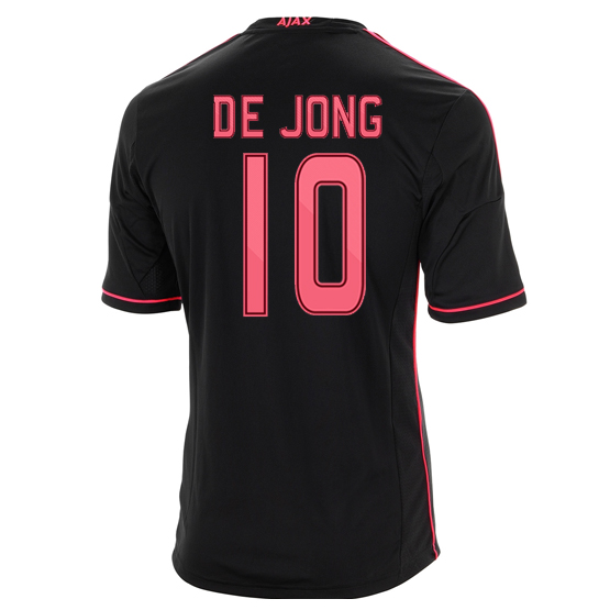 13-14 Ajax #10 De Jong Away Black Soccer Jersey Shirt