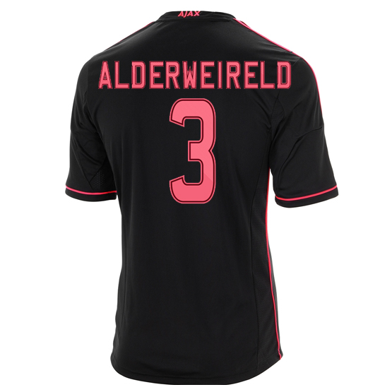 13-14 Ajax #3 Alderweireld Away Black Soccer Jersey Shirt