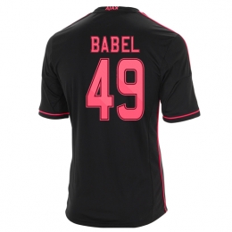 13-14 Ajax #49 Babel Away Black Soccer Jersey Shirt