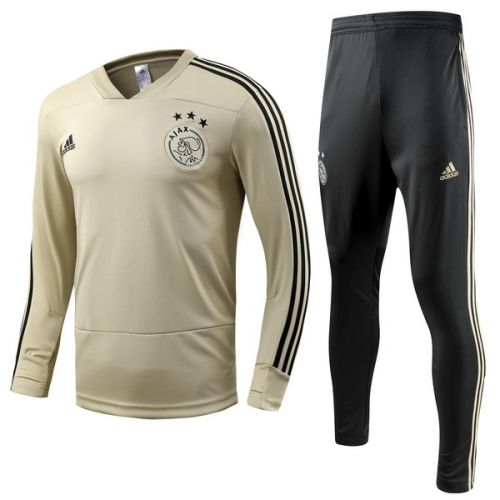 Ajax 18/19 Training Sweat Top Tracksuit Yellow and Pants