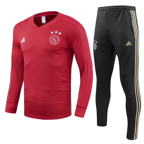 Ajax 18/19 Training Sweat Top Tracksuit Red and Pants