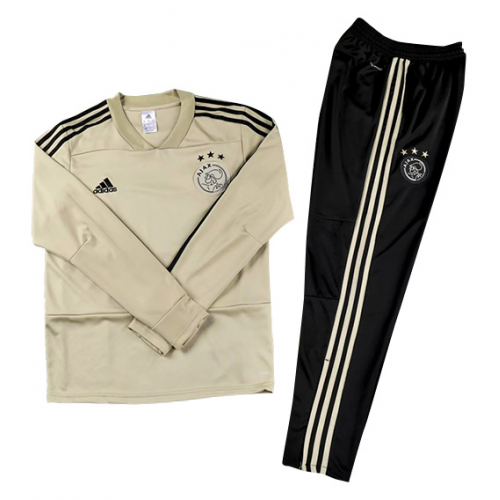 Kids Ajax 18/19 Sweat Top Tracksuit Apricot and Pants