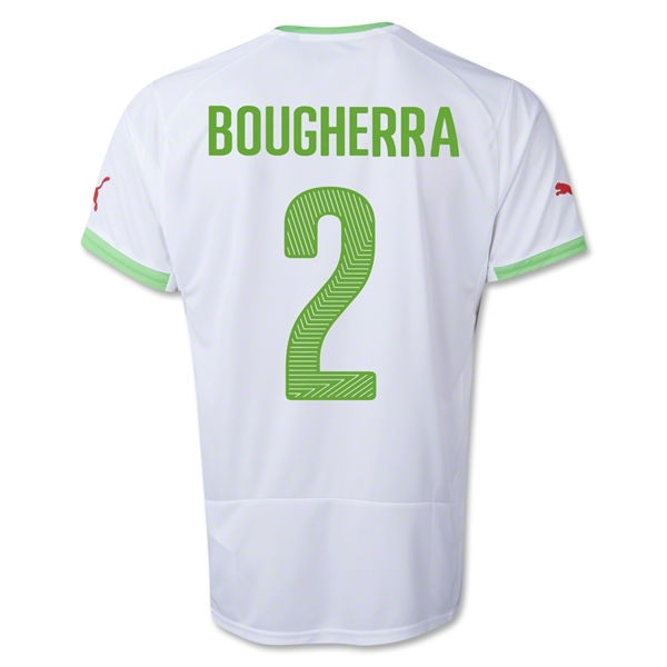 Algeria 2014 BOUGHERRA #2 Home Soccer Jersey