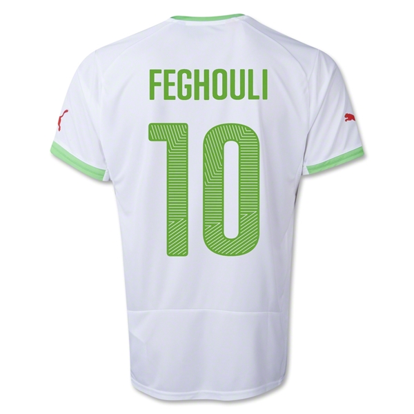 Algeria 2014 FEGHOULI #10 Home Soccer Jersey