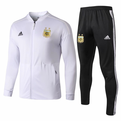 Argentina 2018 Training Jacket Tracksuits White and Pants