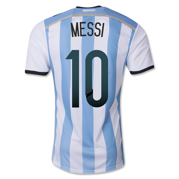 2014 Argentina #10 Messi Home Soccer Jersey Shirt