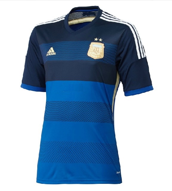 2014 Argentina Away Blue Soccer Jersey Shirt(Player Version)