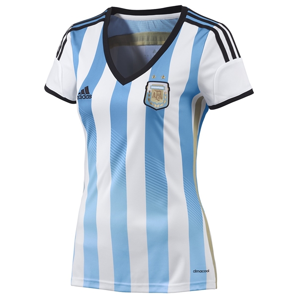 2014 Argentina Home Women's Soccer Jersey Shirt