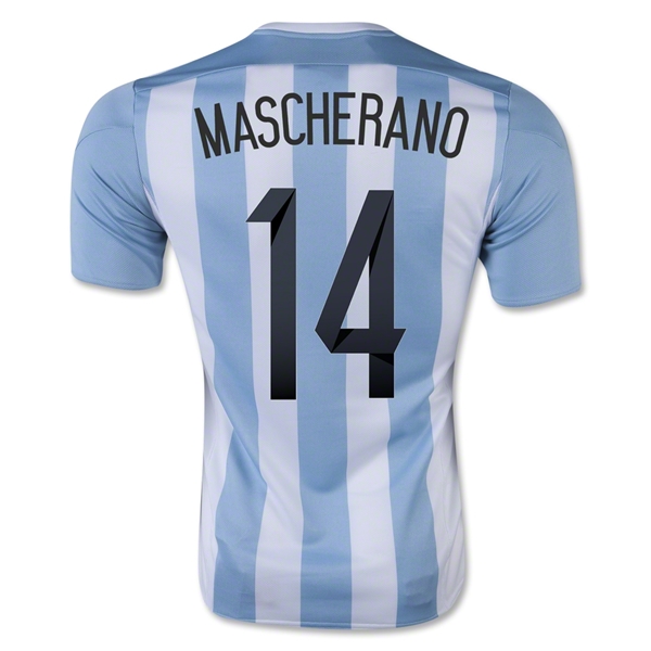 2015/16 Argentina MASCHERANO #14 Home Soccer Jersey