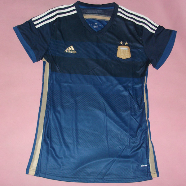 Women 2014 FIFA World Cup Argentina Away Soccer Jersey Kit