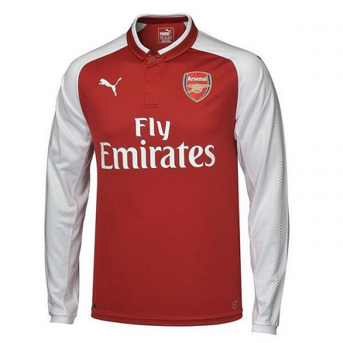 Arsenal 2017/18 Home LS Soccer Jersey