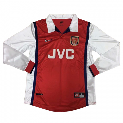 Retro 98-99 Arsenal Home Long Sleeve Soccer Jersey Shirt