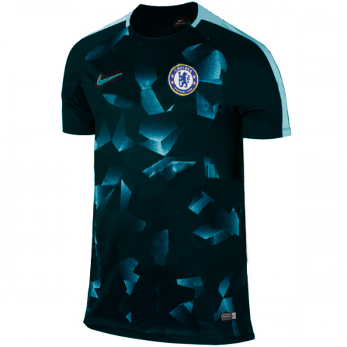 Chelsea 2017/18 Black Blue Pre-Match Training Shirt