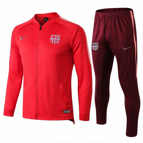 Barcelona 18/19 Training Jacket Tracksuit Red With Pants