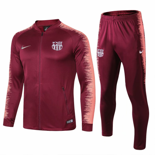 Barcelona 18/19 Training Jacket Tracksuit Red Stripe With Pants