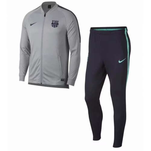 Barcelona 18/19 Training Jacket Tracksuit Grey With Pants