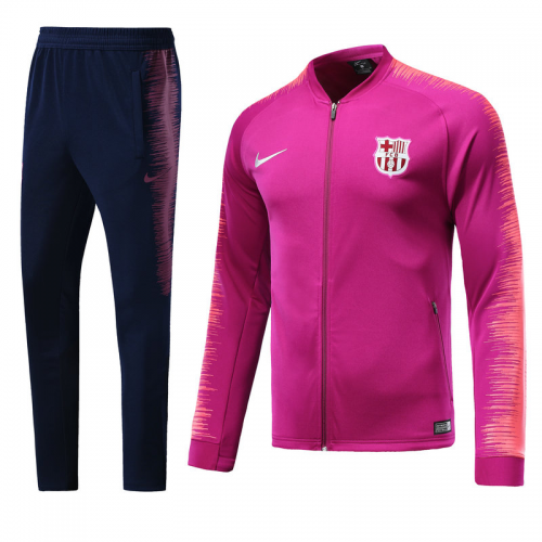 Barcelona 18/19 Training Jacket Top Tracksuit Pink With Pants