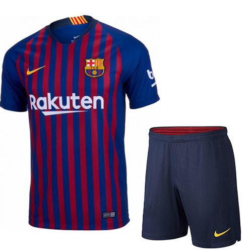 Barcelona 18/19 Home Soccer Kits (Shirt+Shorts)