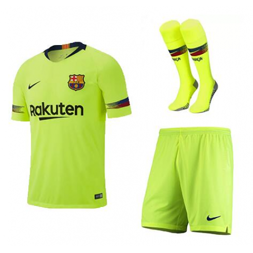 Barcelona 18/19 Away Soccer Sets (Shirt+Shorts+Socks)