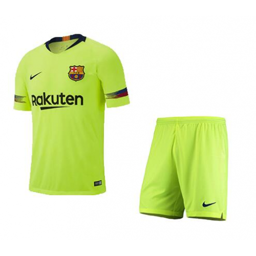 Barcelona 18/19 Away Soccer Kits (Shirt+Shorts)
