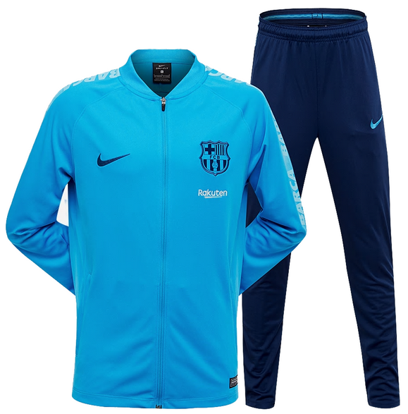 Barcelona 19/20 Training Jacket Top Tracksuit Blue With Pants