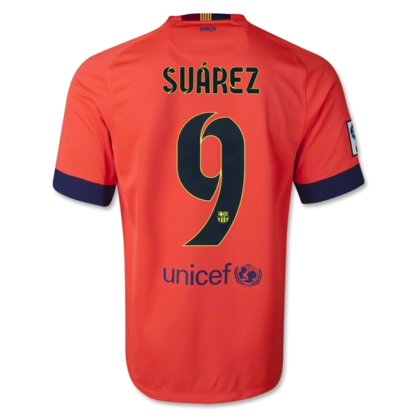 Barcelona 14/15 SUAREZ #9 Away Soccer Jersey