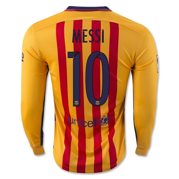 Barcelona 2015-16 MESSI #10 LS Away Soccer Jersey