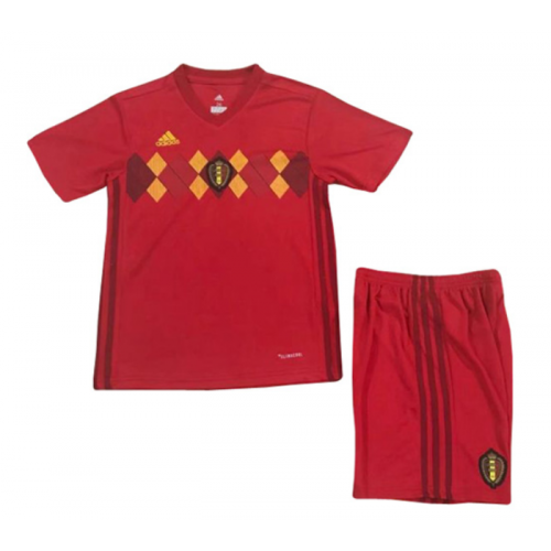 Kids Belgium 18/19 Home Soccer Kits (Shirt+Shorts)