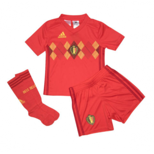 Kids Belgium 18/19 Home Soccer Sets (Shirt+Shorts+Socks)