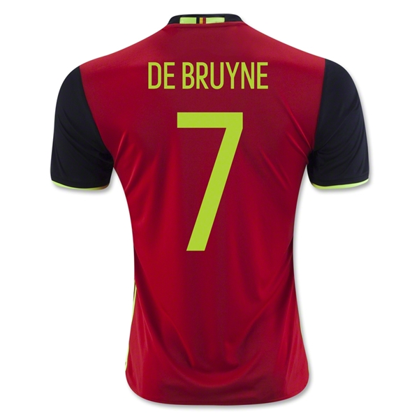 Belgium 2016 DE BRUYNE #7 Home Soccer Jersey