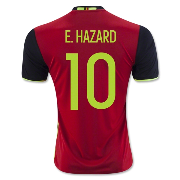 Belgium 2016 E. HAZARD #10 Home Soccer Jersey