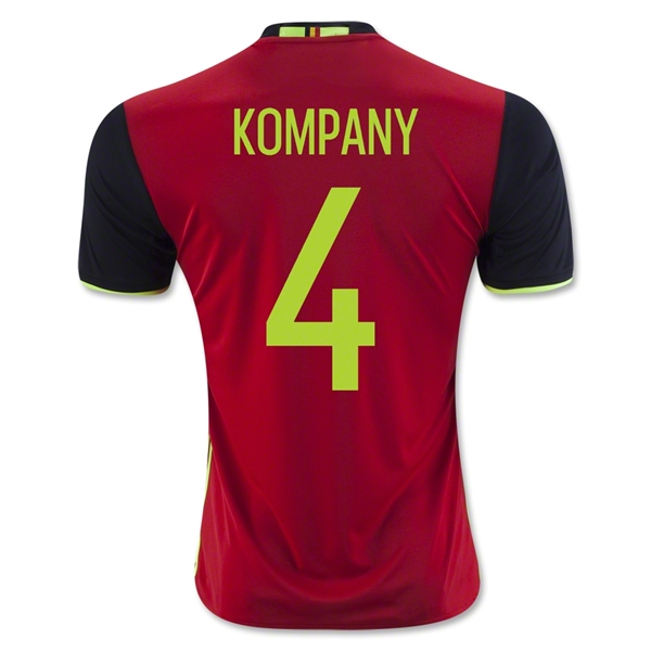 Belgium 2016 KOMPANY #4 Home Soccer Jersey