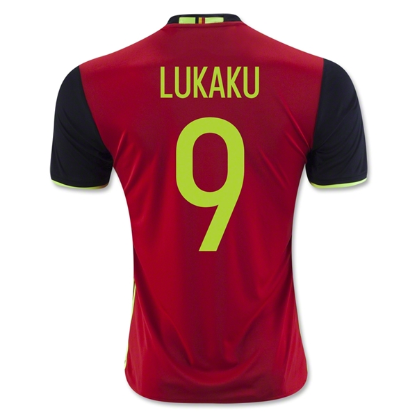 Belgium 2016 LUKAKU #9 Home Soccer Jersey
