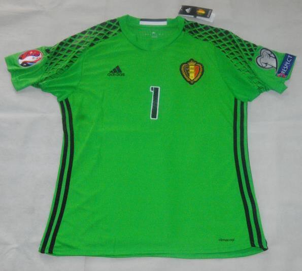 Belgium Euro 2016 #1 Green Goalkeeper Jersey