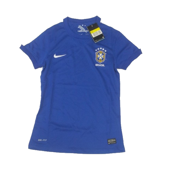 13-14 Brazil Away Blue Women's Jersey Shirt