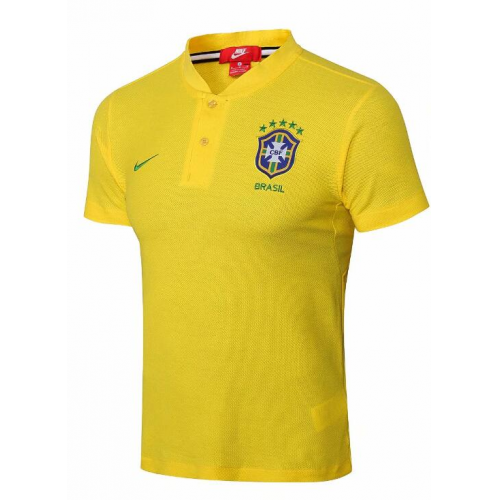 Brazil 2018 Polo Jersey Shirt Yellow