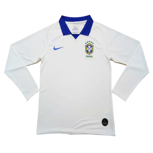 Brazil 19/20 Long Sleeve Away Soccer Jersey Shirt