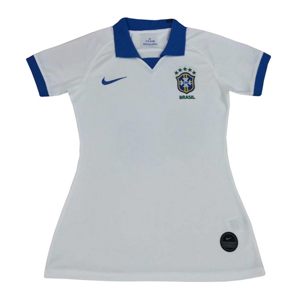 Women Brazil 2019 World Cup White Soccer Jersey Shirt