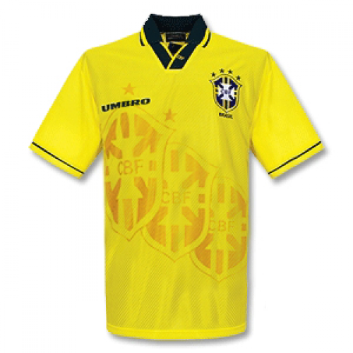 Brazil 1993-1994 Home Yellow Retro Jersey