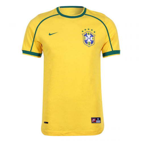 Brazil 1998/2000 Home Yellow Retro Jersey Shirt