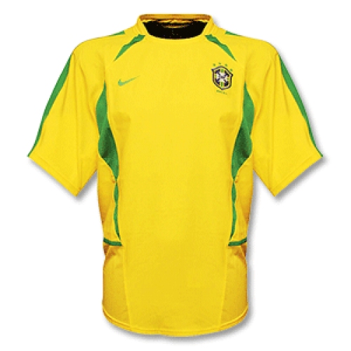 Brazil 2002/2003 Home Yellow Retro Jersey Shirt