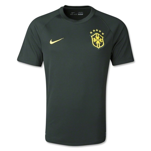 2014 Brazil Away Dark green Soccer Jersey Shirt