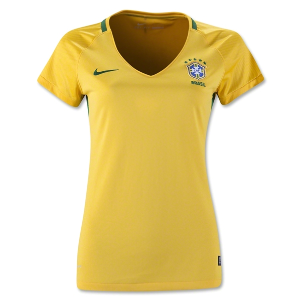 Brazil 2016 Women's Home Soccer Jersey