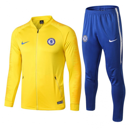 Chelsea 2018/19 Yellow Tracksuits Jacket and Pants