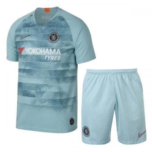 Chelsea 2018/19 Third Away Soccer Jersey Kit (Shirts+Shorts)