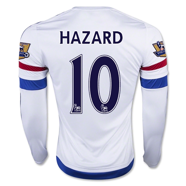 Chelsea 2015-16 HAZARD #10 LS Away Soccer Jersey
