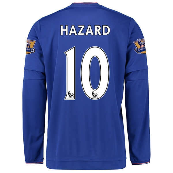 Chelsea 2015-16 HAZARD #10 LS Home Soccer Jersey