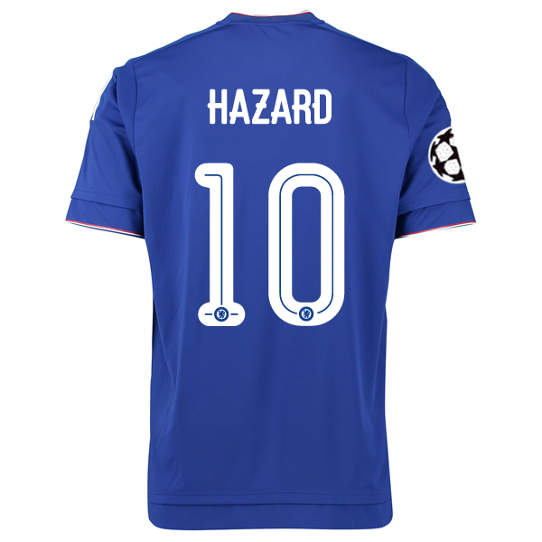 Chelsea 2015-16 UCL HAZARD #10 Home Soccer Jersey