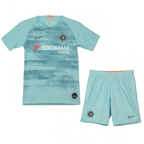 2018/19 Kids Chelsea Third Away Soccer Kit (Shorts+Shirt)