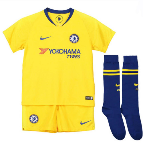 2018/19 Kids Chelsea Away Soccer Set (Shorts+Shirt+Socks)